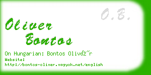 oliver bontos business card